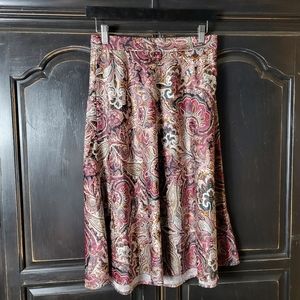 Dress Barn Paisley Floral Pattern Silky